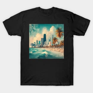 Miami Florida Impressionism Painting T-Shirt